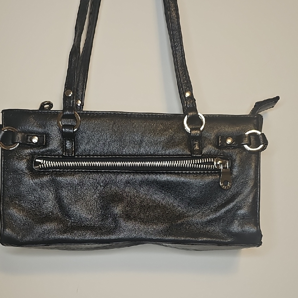 Wilson Leather Elegant Black Small Leather Handbag